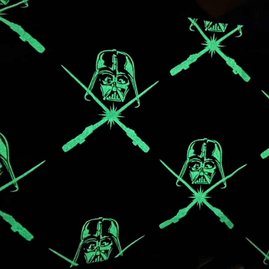 Star Wars Darth Vader Glow-in-the-Dark Fabric 1 Yard Precut | Fabric Design Treasures