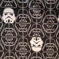 Star Wars, Darth Vader Stormtrooper on Black FLANNEL Fabric | Fabric Design Treasures