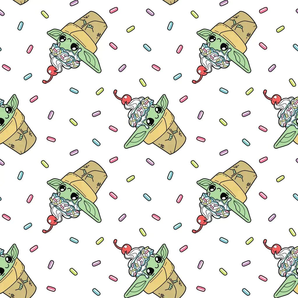 Star Wars Fabric Cutest Mandalorian Ice Cream Dessert | Fabric Design Treasures