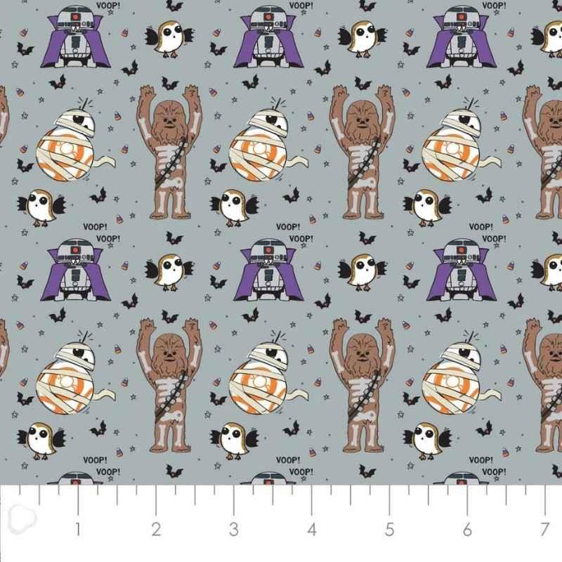 Star WARS fabric, Halloween Fabric, Rebel Costume Party Grey | Fabric Design Treasures