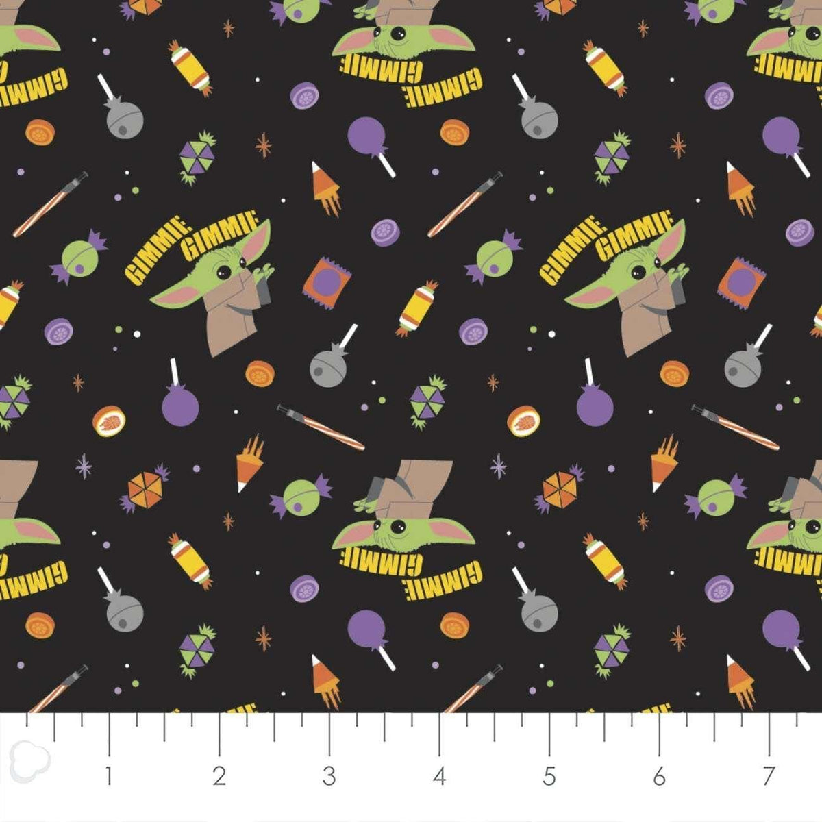 Star Wars Fabric (SW) Gimme Candy Grogu Baby Yoda Fabric | Fabric Design Treasures