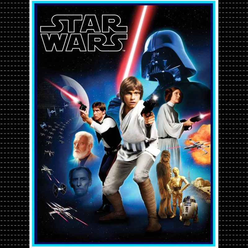 Star Wars No Sew Fleece Throw Kit, 48" x 60" | Fabric Design Treasures