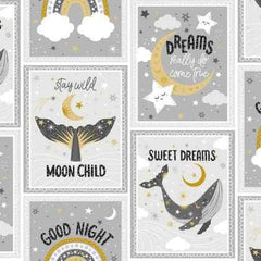 Stay Wild Moon Child, 3 Wishes Flannel | Fabric Design Treasures