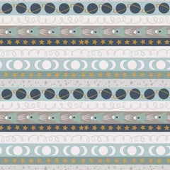 Striped Space Flannel, Starry Adventures, 3 Wishes Flannel | Fabric Design Treasures