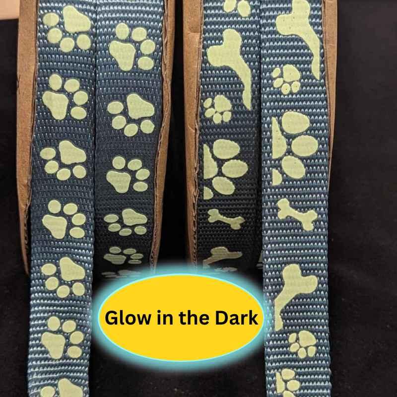 Sturdy Nylon Webbing, Glow in the Dark, Dark Dusty Mint - Fabric Design Treasures