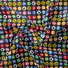 Subway Coin in Black - In a NY Minute Collection | Fabric Design Treasures