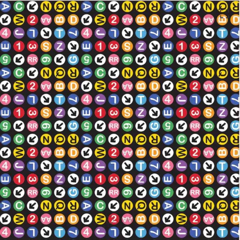 Subway Coin in Black - In a NY Minute Collection | Fabric Design Treasures