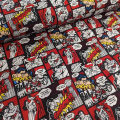 Superman Fabric, DC, Comics, Valentine's Day, External Love | Fabric Design Treasures