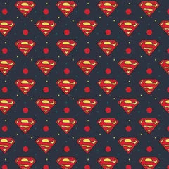 Superman Logo Fabric, DC Comics, Justice League Jr, Indigo