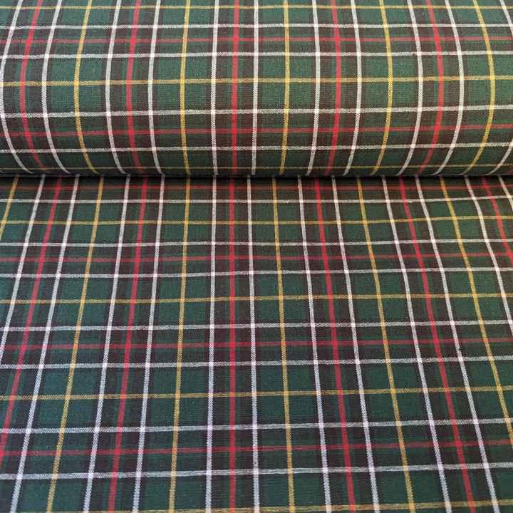 Tartan Cotton Newfoundland Plaid on Green | Fabric Design Treasures