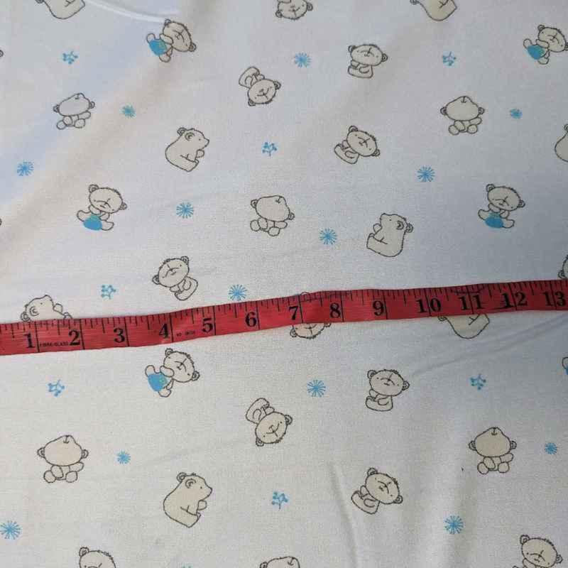 Teddy Bear on white, Super Supple Soft Bamboo Flannel | Fabric Design Treasures