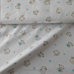 Teddy Bear on white, Super Supple Soft Bamboo Flannel | Fabric Design Treasures