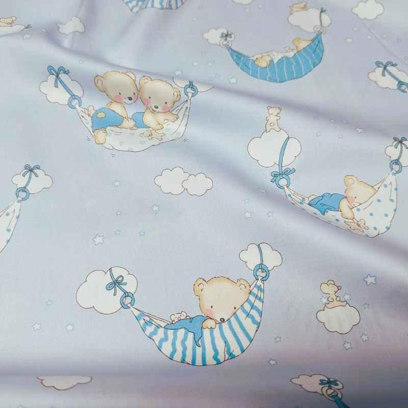 Teddy Bear, Teddy Bears in a Hammock, Nursery Fabric | Fabric Design Treasures