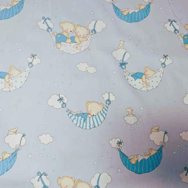 Teddy Bear, Teddy Bears in a Hammock, Nursery Fabric - Fabric Design Treasures