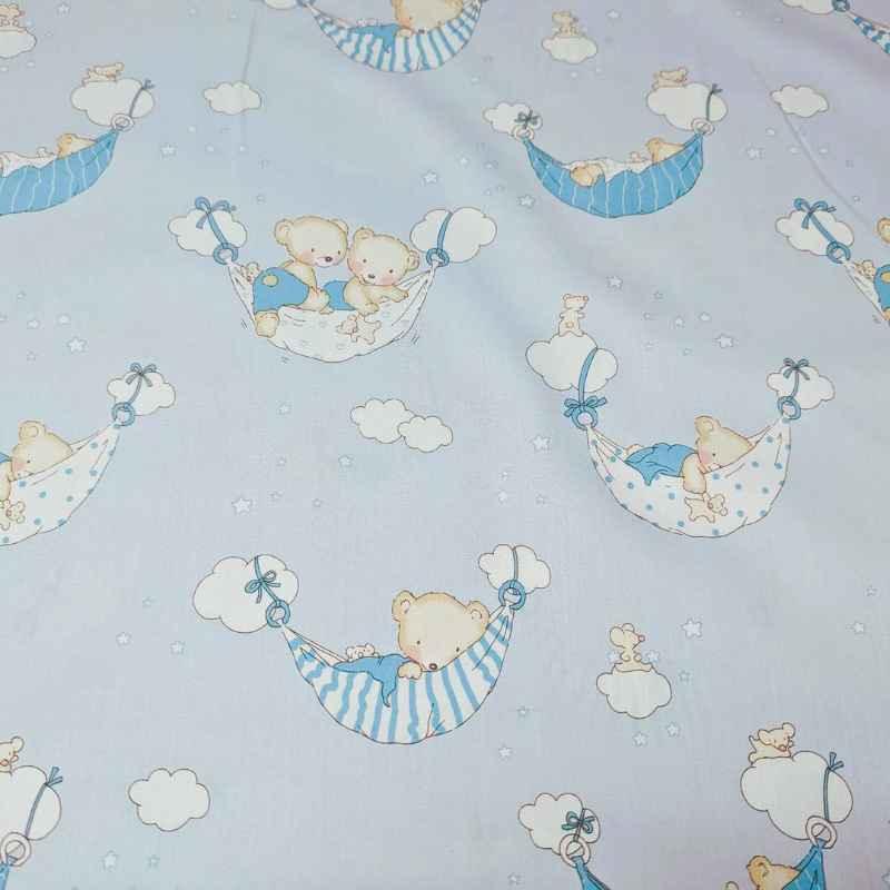 Teddy Bear, Teddy Bears in a Hammock, Nursery Fabric | Fabric Design Treasures