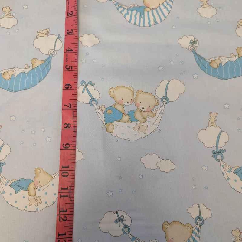 Teddy Bear, Teddy Bears in a Hammock, Nursery Fabric | Fabric Design Treasures