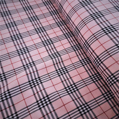 Thompson Light Pink Modern Tartan Fabric - Fabric Design Treasures