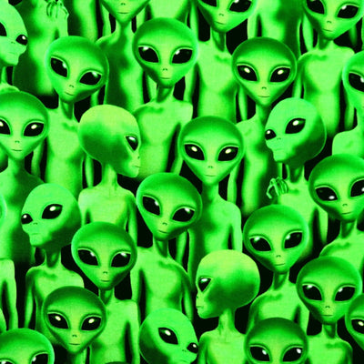 Green Aliens | Fabric Design Treasures