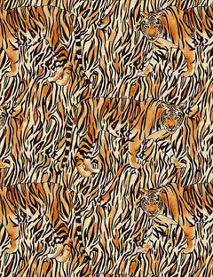 Timeless Treasures Tiger Print, Wild Camo, African Print | Fabric Design Treasures