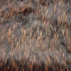 TISSAVEL Fur, Brown Rust Streaks Two Colors, Long Pile | Fabric Design Treasures