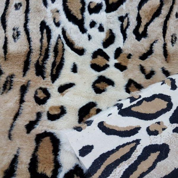 TISSAVEL Fur, Leopard Fur, Black & Cream, Leopard Shaggy | Fabric Design Treasures