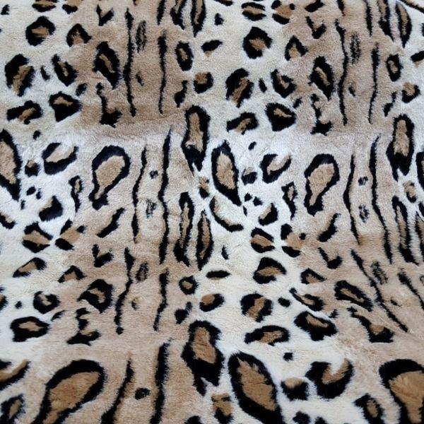 TISSAVEL Fur, Leopard Fur, Black & Cream, Leopard Shaggy - Fabric Design Treasures