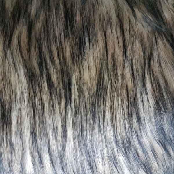TISSAVEL Fur, Wolf Fur, Bronze Black Two Colors Long Pile 55/90 - Fabric Design Treasures