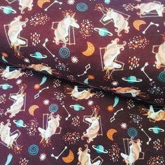 Unicorn Flannel Fabric, Constellation Stars Flannel | Fabric Design Treasures