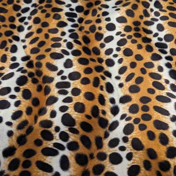 Velboa, Black Spotted Leopard on Cream Animal Print | Fabric Design Treasures