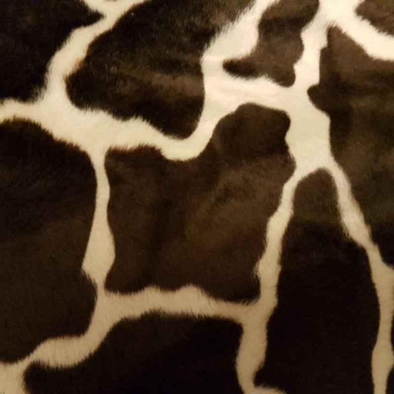 Velboa Fabric Giraffe Skin Velboa in Cream/Brown | Fabric Design Treasures