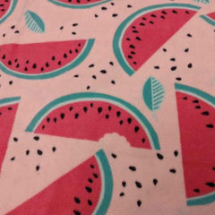 Watermelon Slices on Pink Anti-Pill Polar Fleece | Fabric Design Treasures