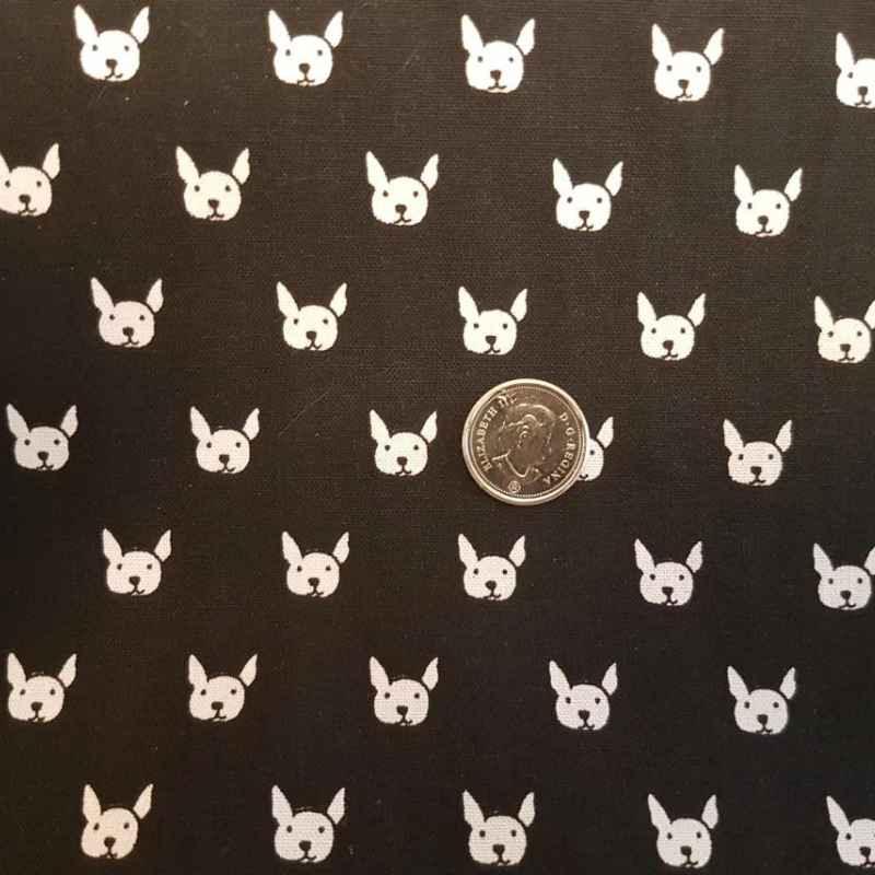 Whiskers & Tails, Toss Dog Head, Dog Fabric | Fabric Design Treasures