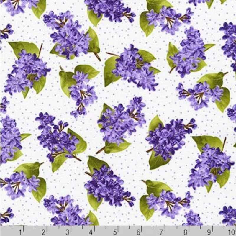 White Flowerhouse FLANNEL, Robert Kaufman | Fabric Design Treasures