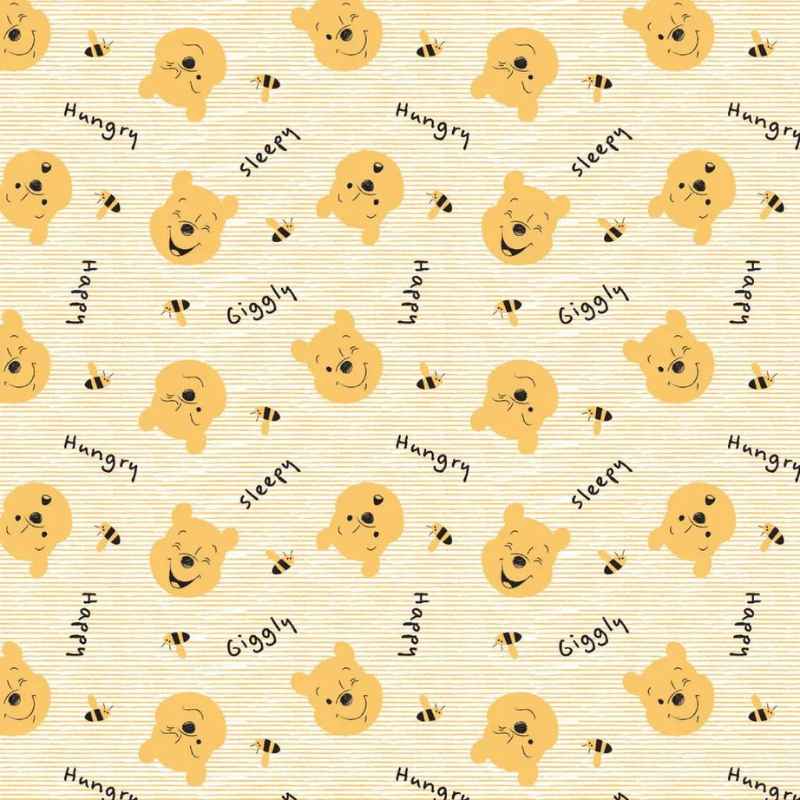 Winnie the Pooh Fat Quarter All About Me! | Fabric Design Treasures