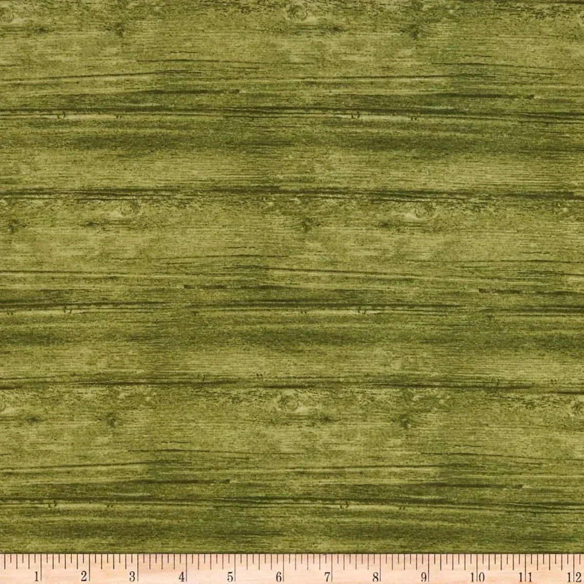 Wood Fabric in Green, Contempo's WASHED WOOD, Benartex | Fabric Design Treasures