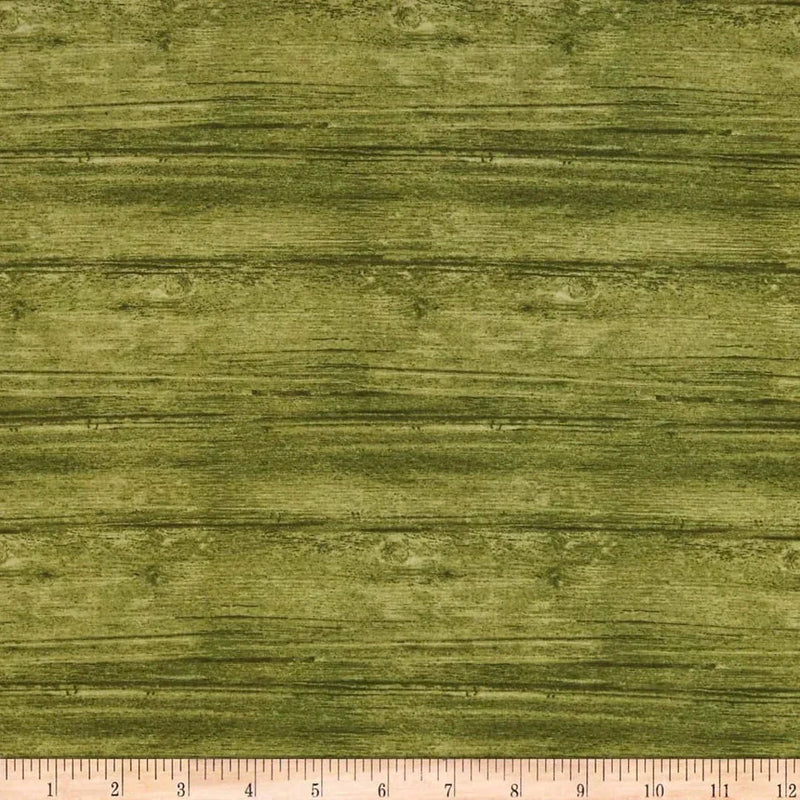 Wood Fabric in Green, Contempo's WASHED WOOD, Benartex | Fabric Design Treasures