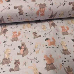 Woodland Animals FLANNEL fabric Animal Fun | Fabric Design Treasures