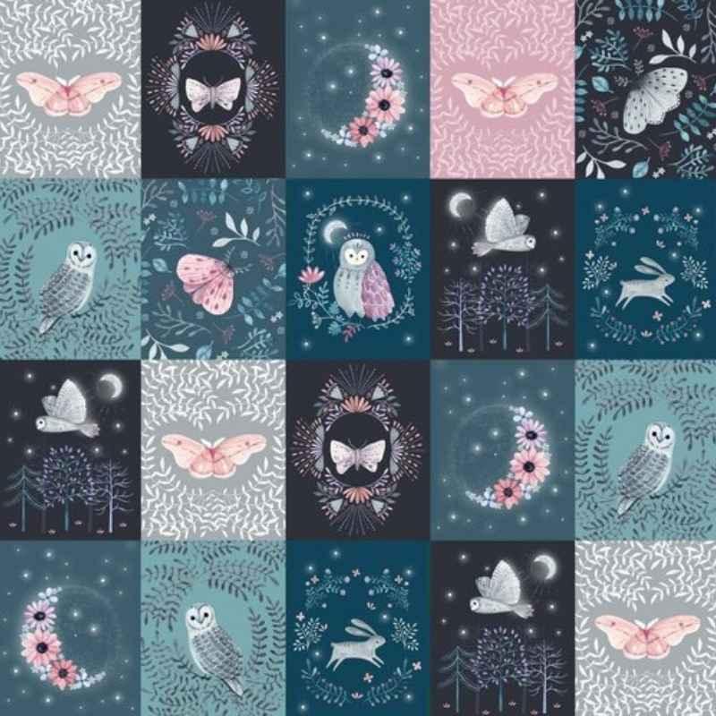 Woodland Block Fabric Dashwood Studio - Nightfall 1941 - Fabric Design Treasures