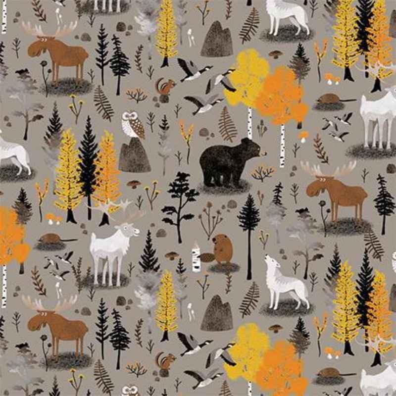 Woodland Fabric, Canadian Boreale Forest Collection | Fabric Design Treasures