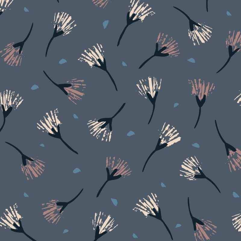 Woodland Notions - Ditsy Floral Grey WNOT 1895 | Fabric Design Treasures
