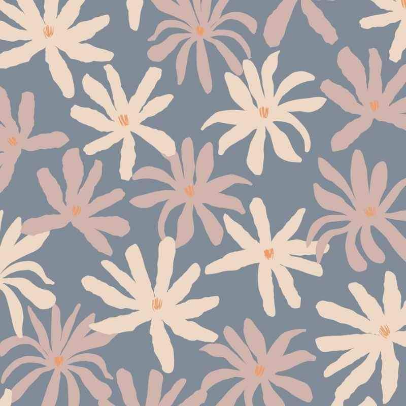 Woodland Notions Pink & Cream Flowers WNOT 1894 - Fabric Design Treasures