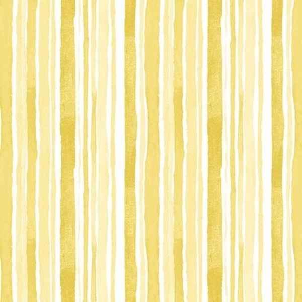 Yellow White Stripes Quilting Cotton Fabric Misty Morning - Fabric Design Treasures